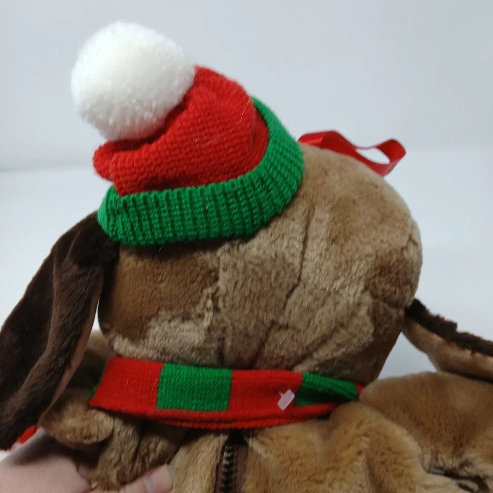Rennoc Santas‎ Best 3D Brown Dog Christmas Stocking 20